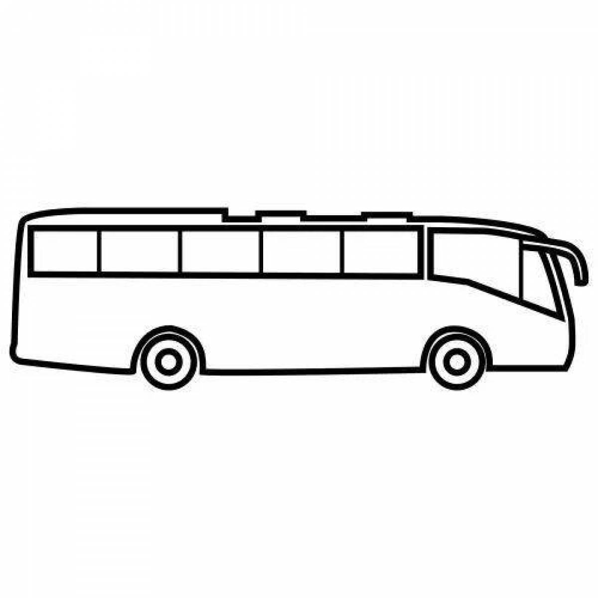 Exciting bus groove coloring page