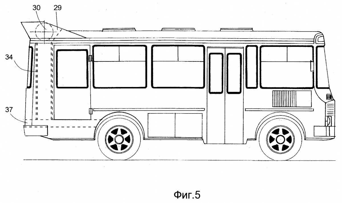 Coloring page amazing bus groove