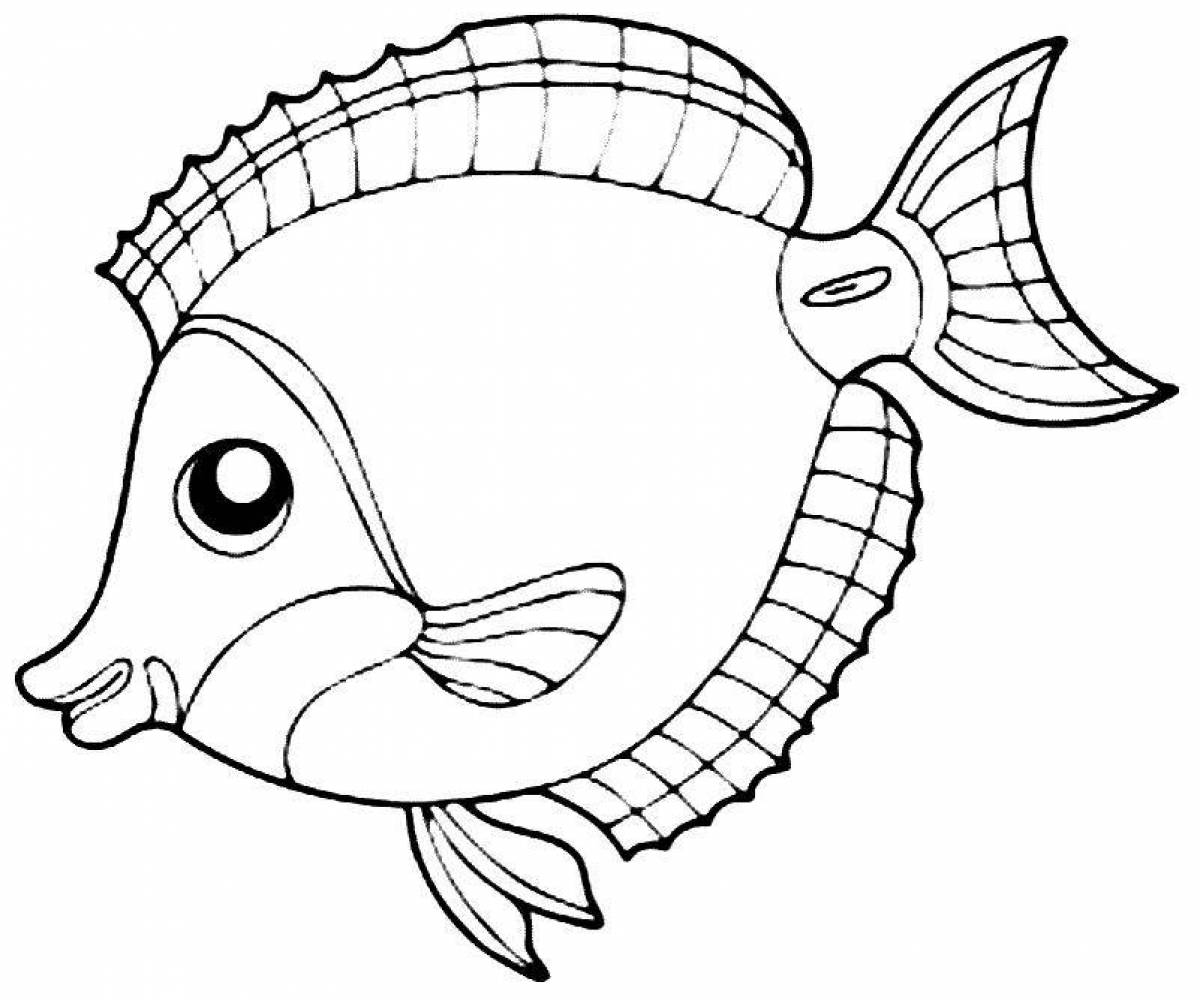 Exquisite sea fish coloring book