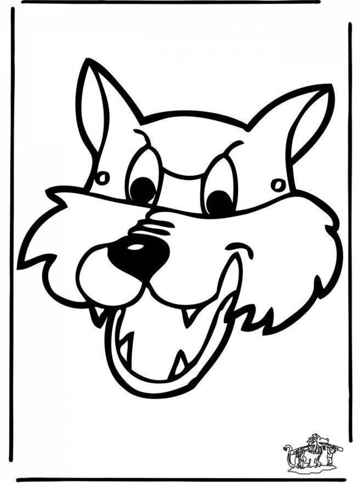 Great wolf head coloring book