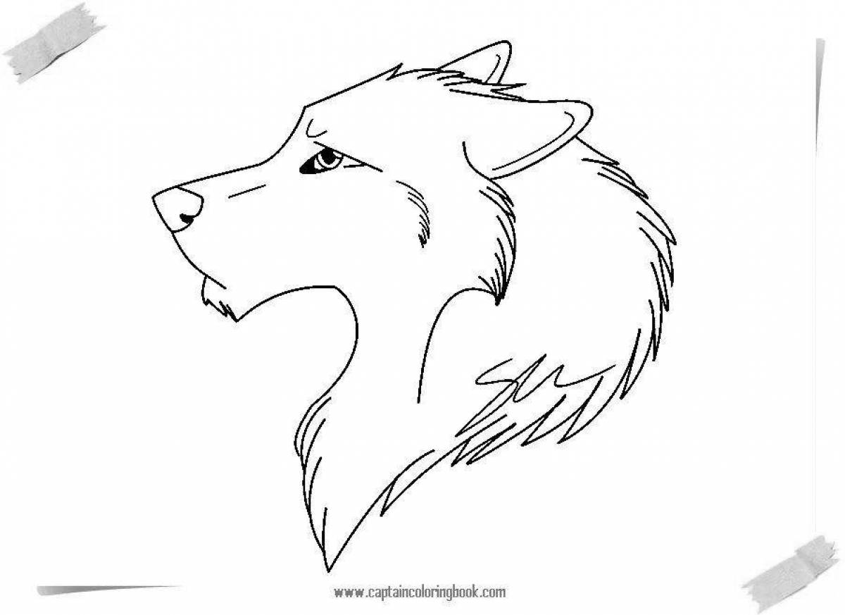 Безупречная раскраска голова волка