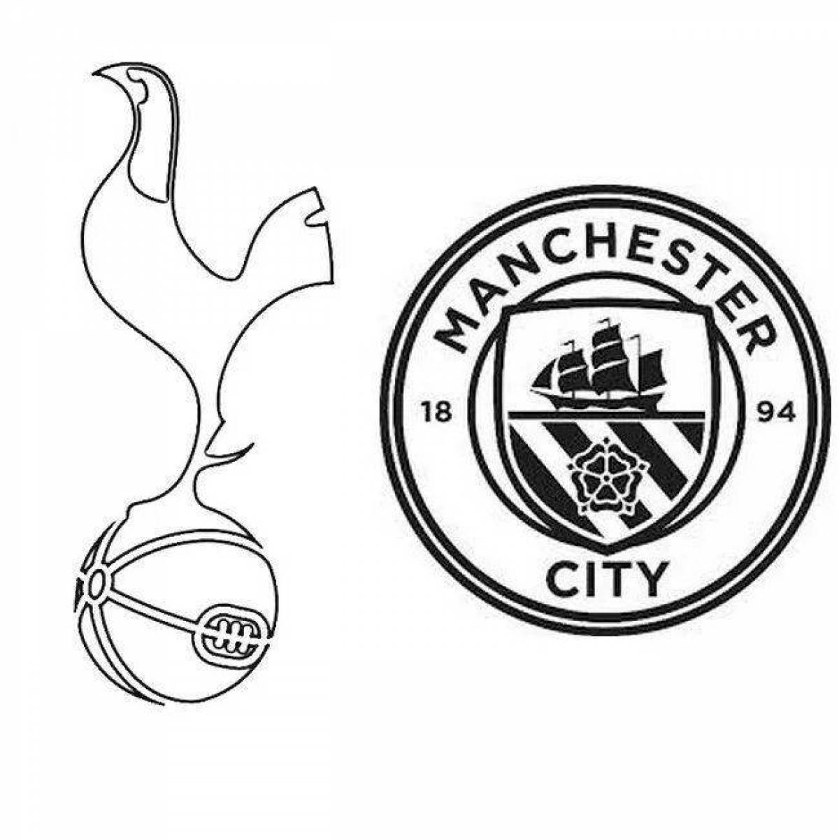 Colorful manchester city coloring page