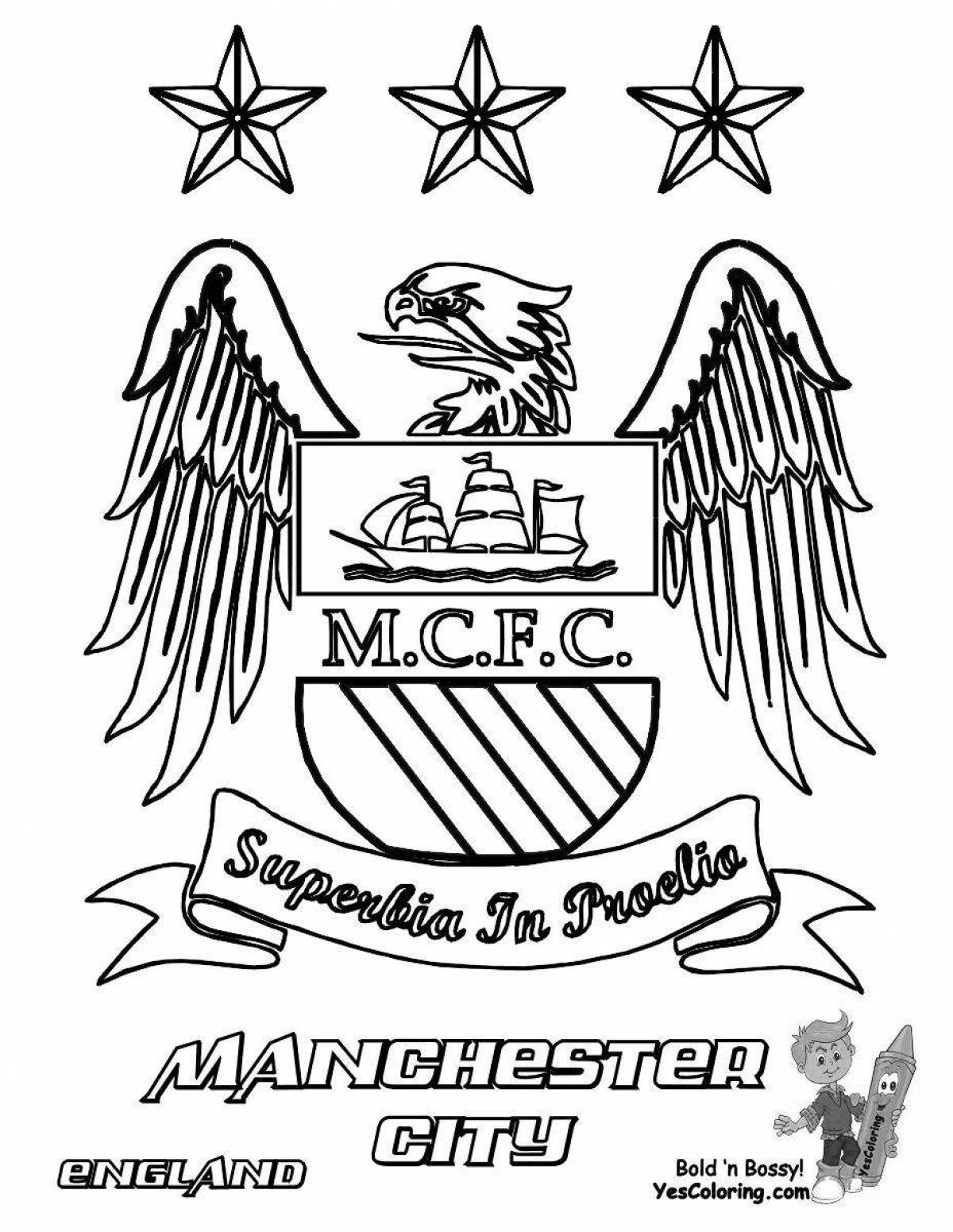 Brilliant manchester city coloring page