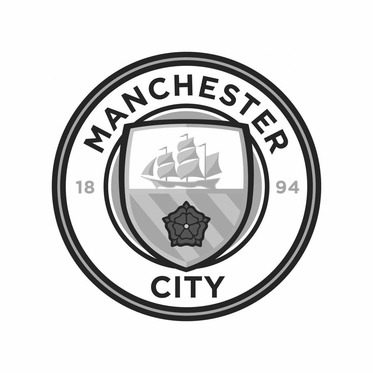 Coloring book flourishing manchester city