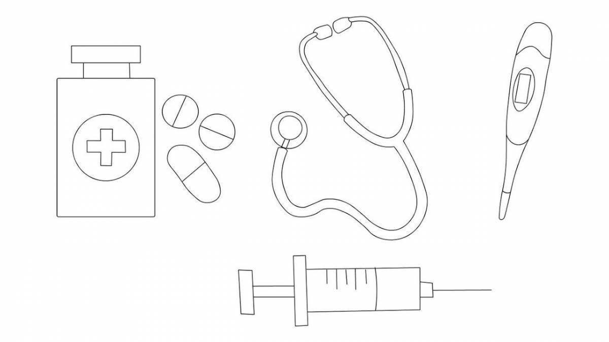Doctor's set coloring page