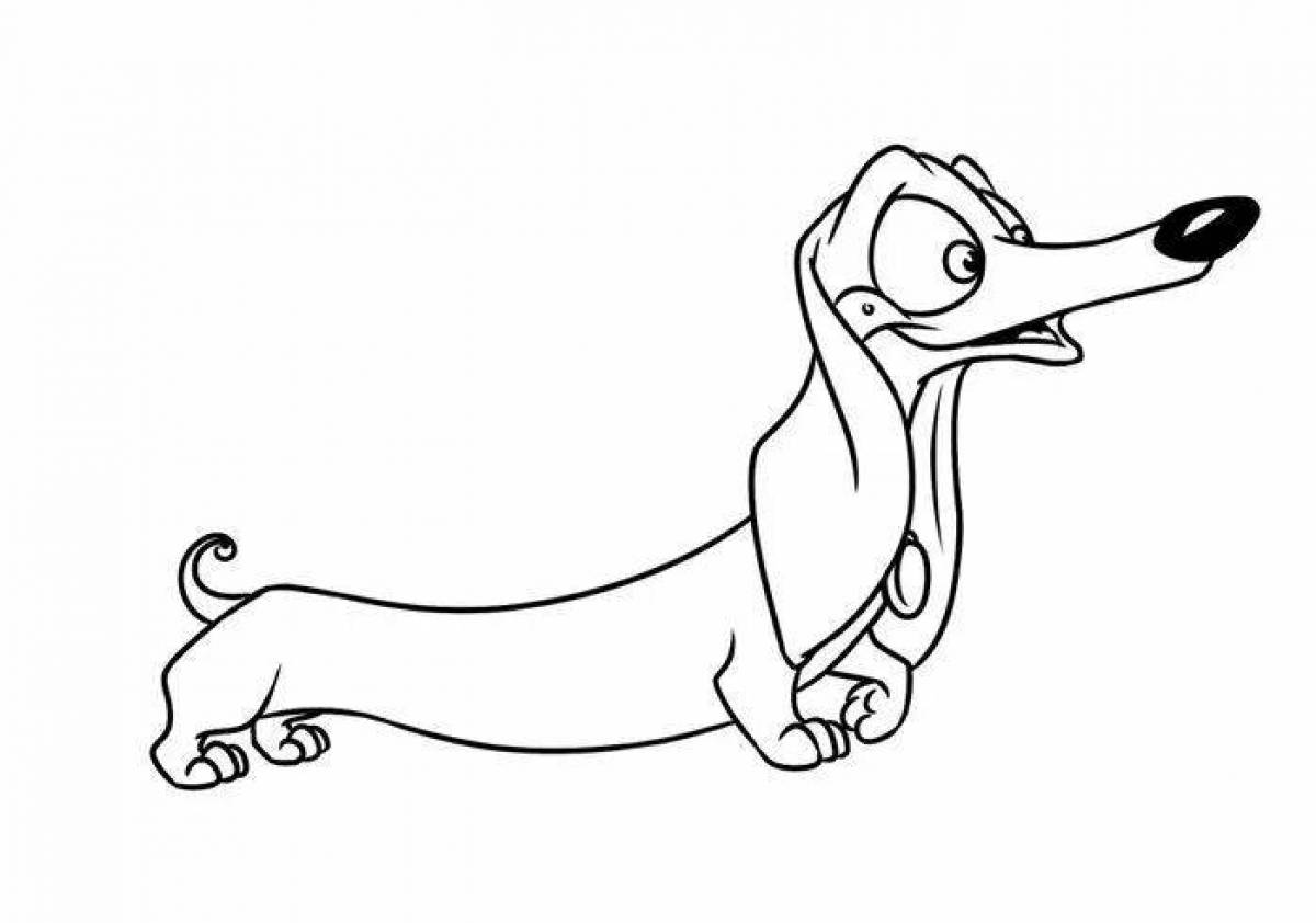 Attractive dachshund coloring book