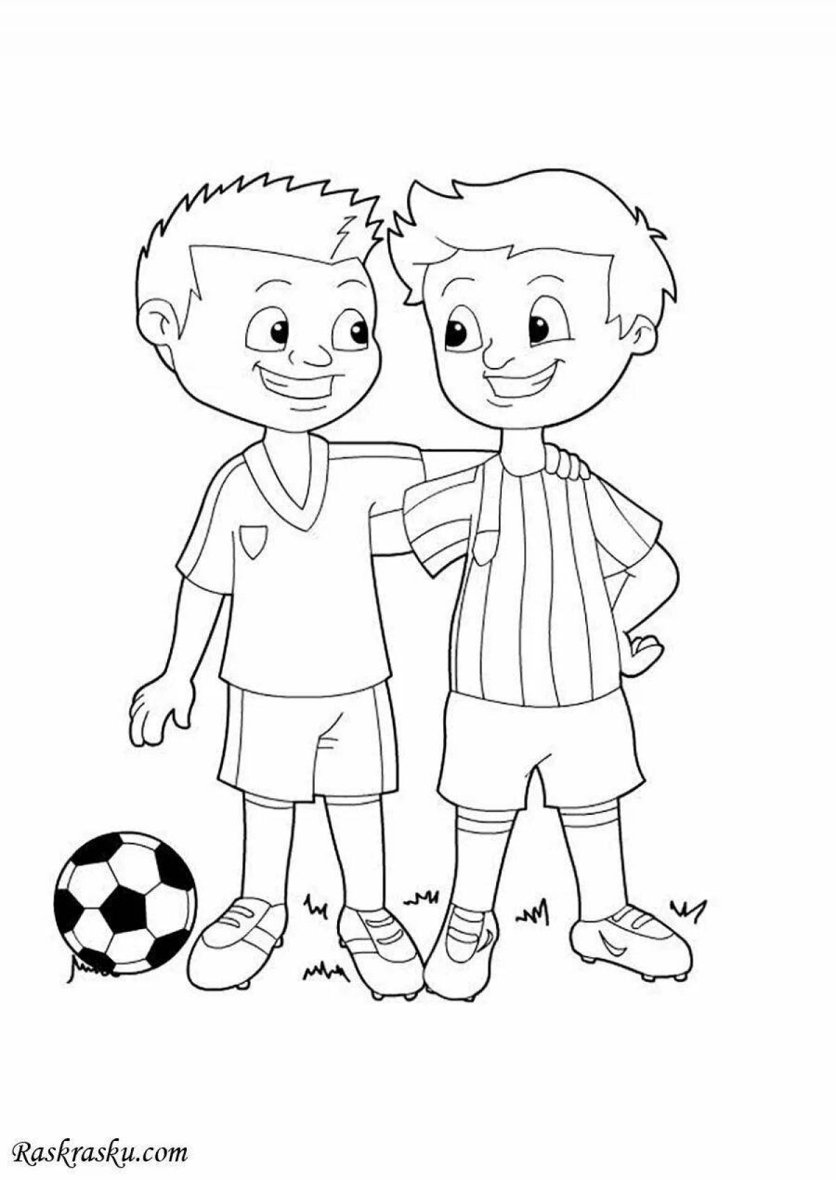 Coloring page glamorous football team