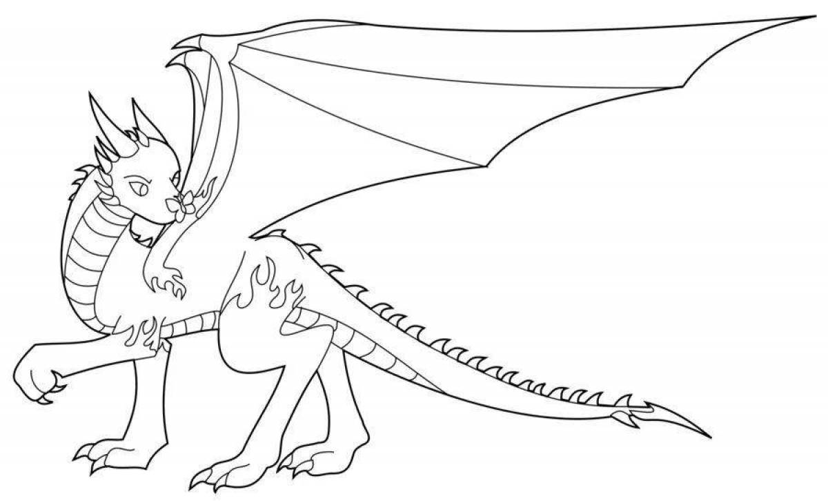 Фото Sublime coloring page dragon anime
