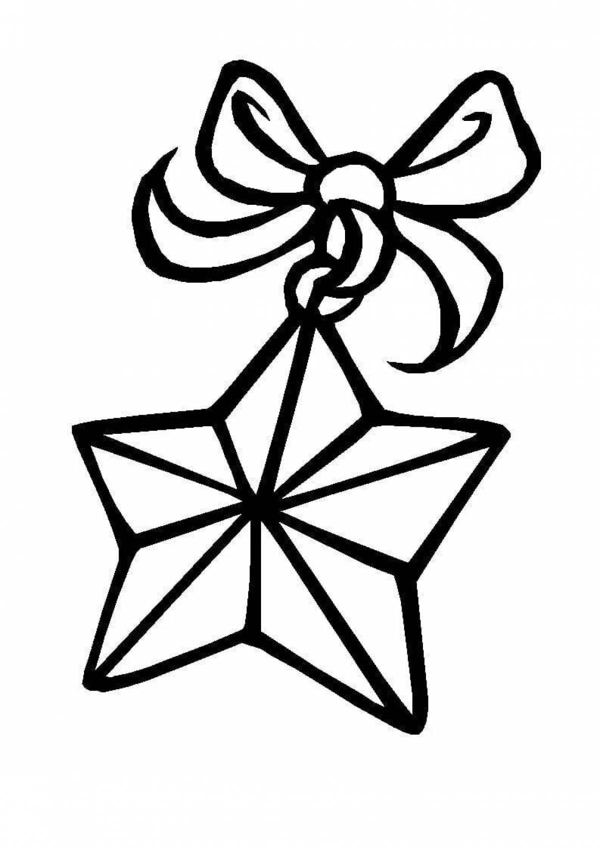 Glorious Christmas star coloring page