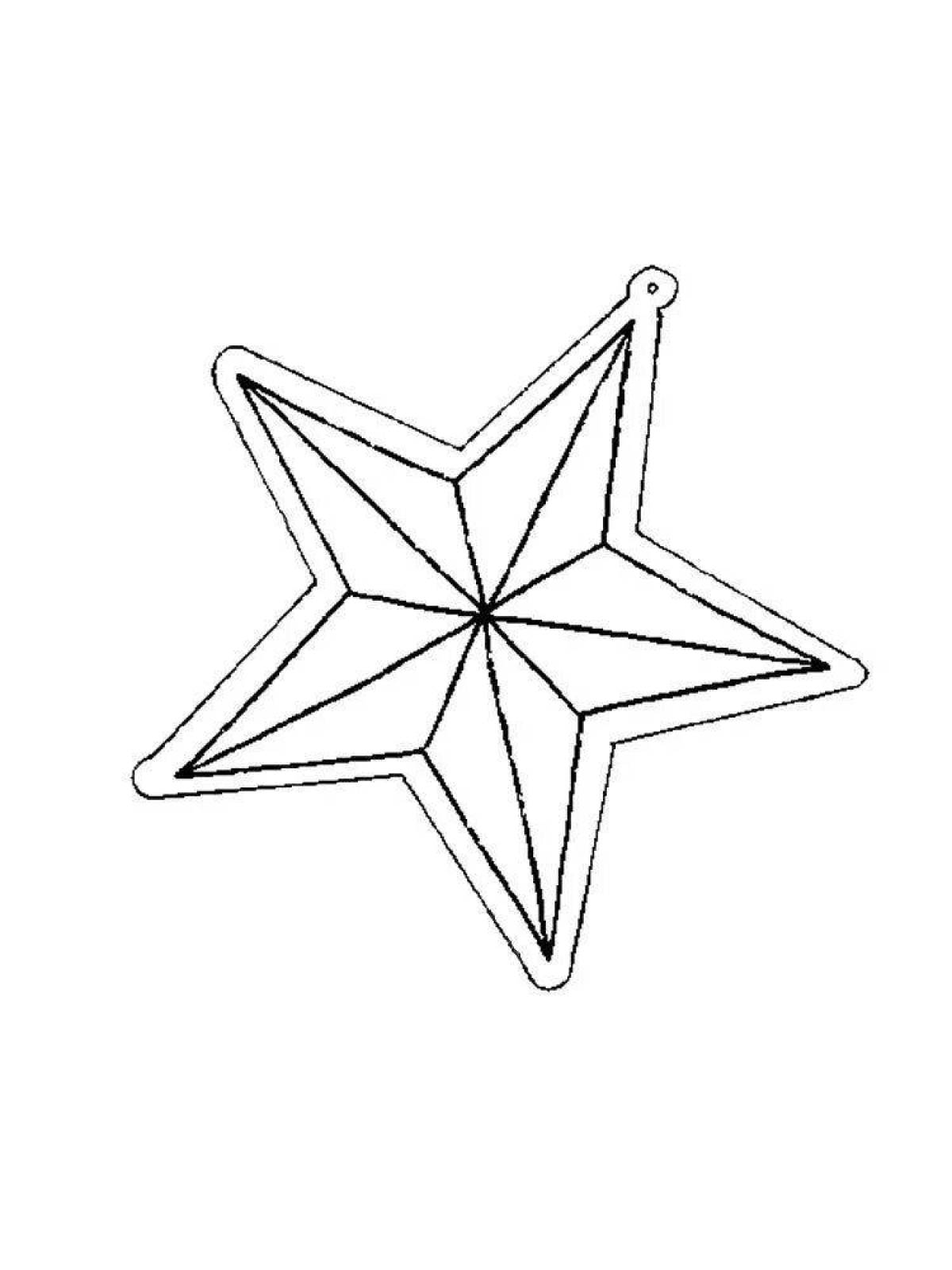Exquisite Christmas star coloring book