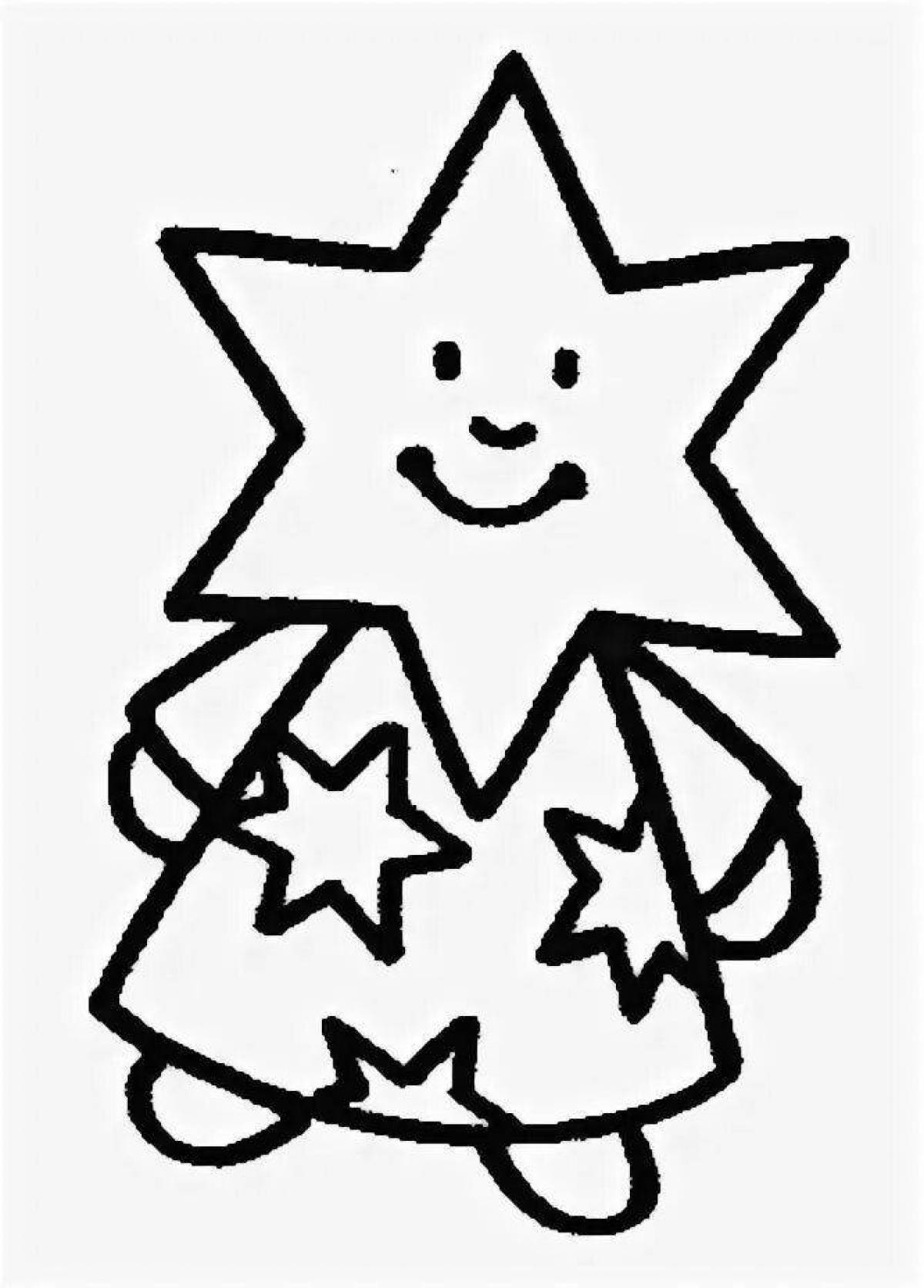 Coloring page graceful Christmas star