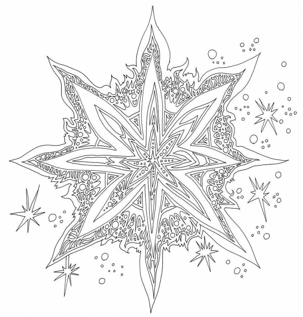 Coloring exotic christmas star