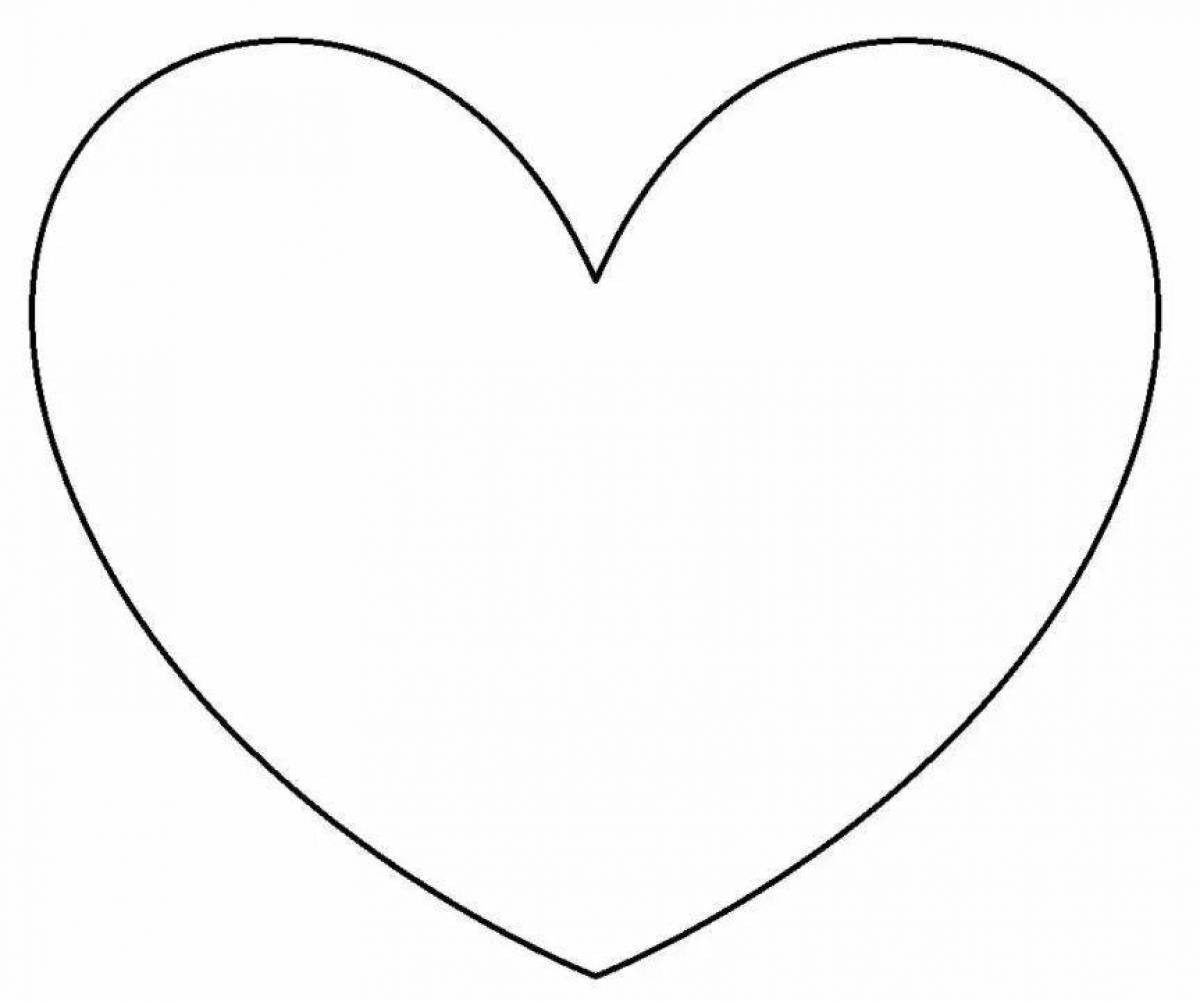 Serene heart coloring page