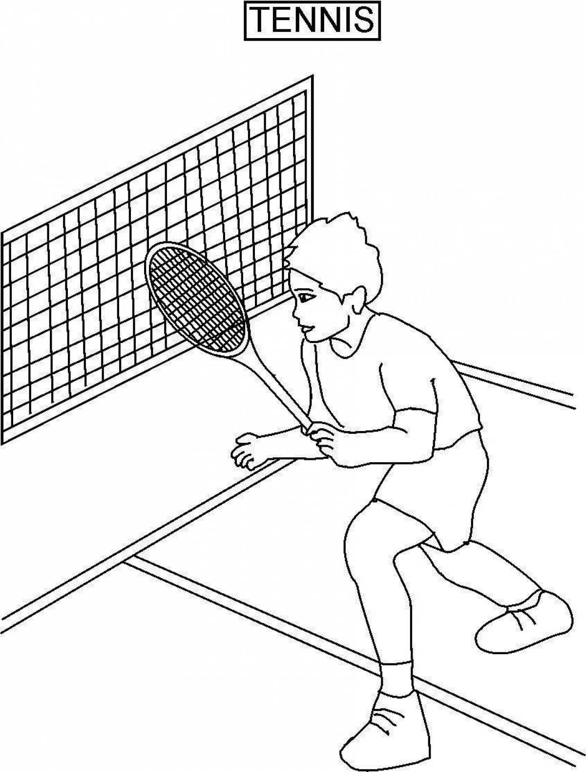 Фото Развлекательная раскраска для настольного тенниса