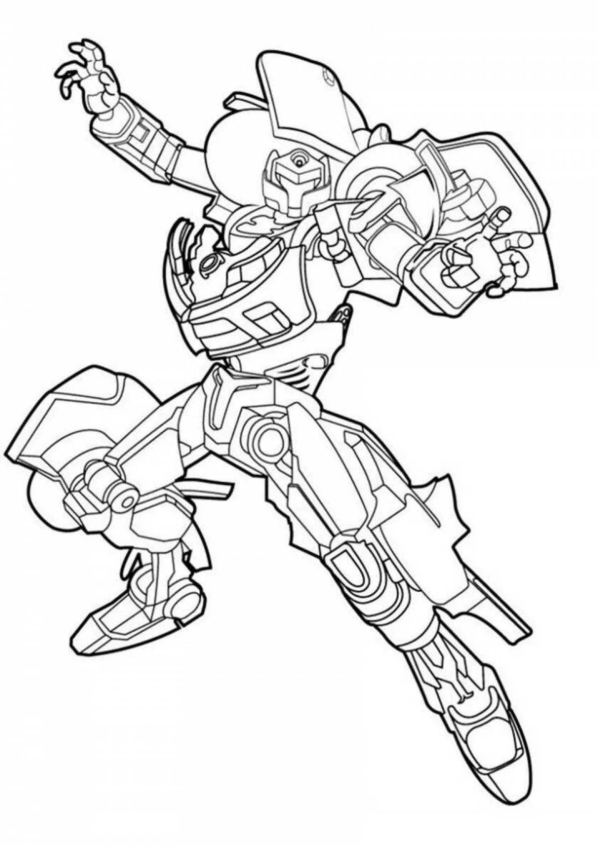 Фото Color-explosive tobot x coloring page