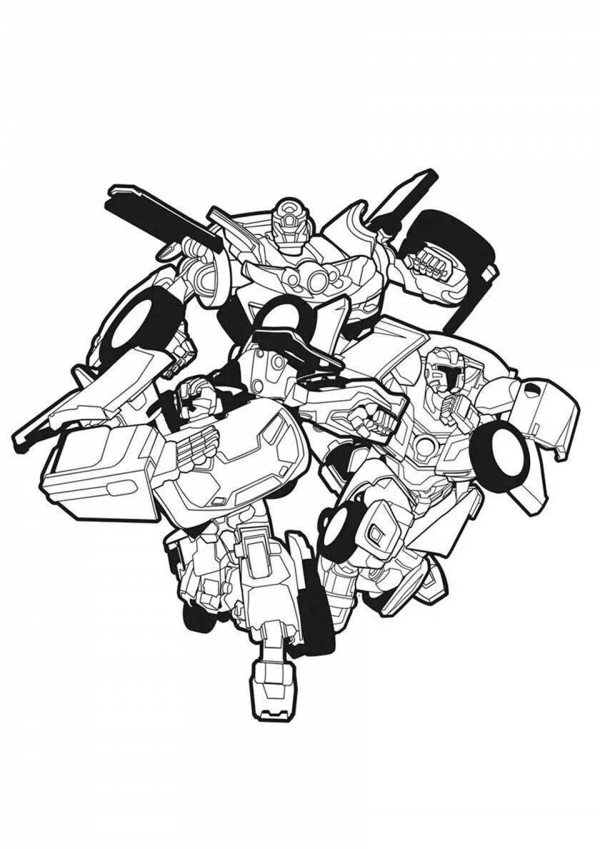Фото Color-vibrant tobot x coloring page