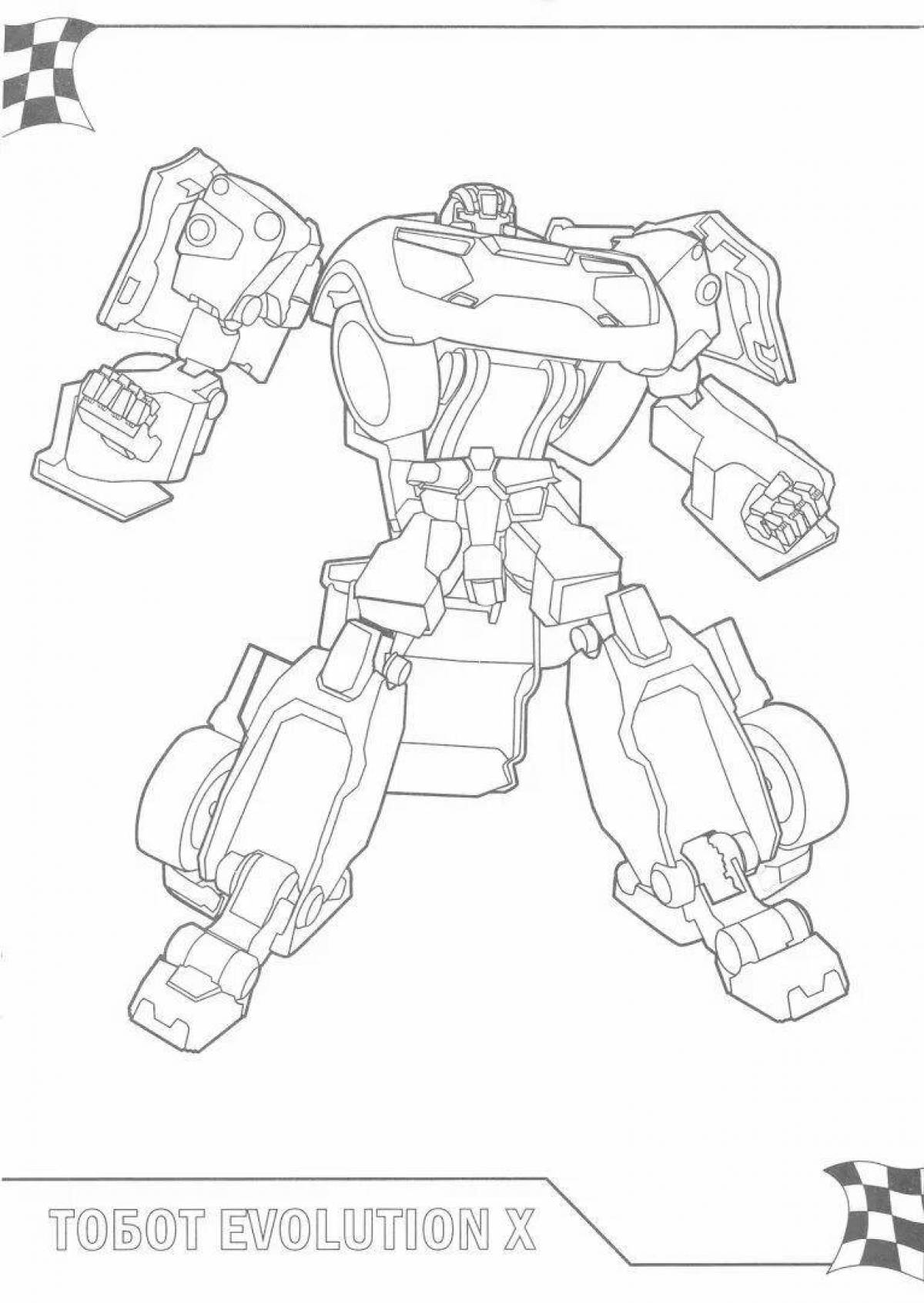 Фото Color-fantastic tobot x coloring page