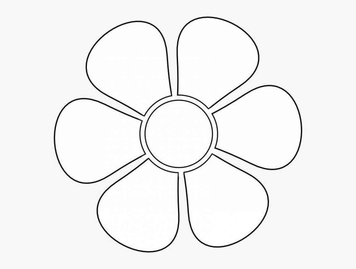 Фото Привлекательный цветочный контур семицветика