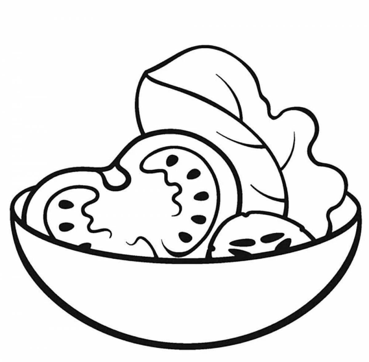 Фото Вкусный салат в миске
