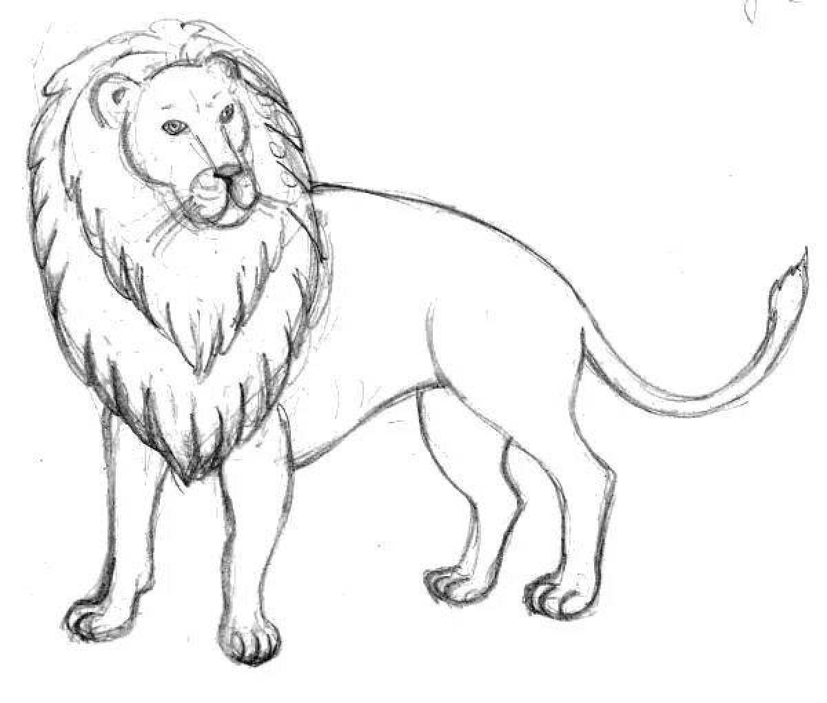 Лев и собачка толстой рисунок раскраска