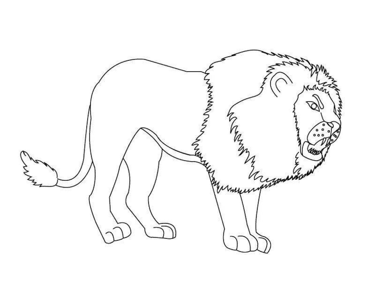 Раскраска для девочек с собачкой и львом