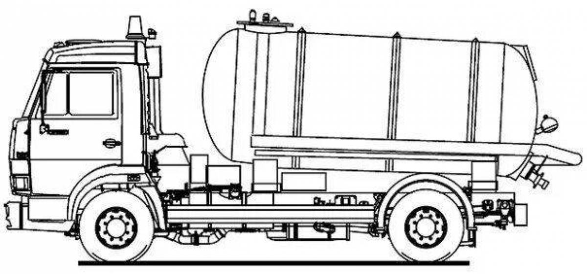 Рисунок бензовоз камаз