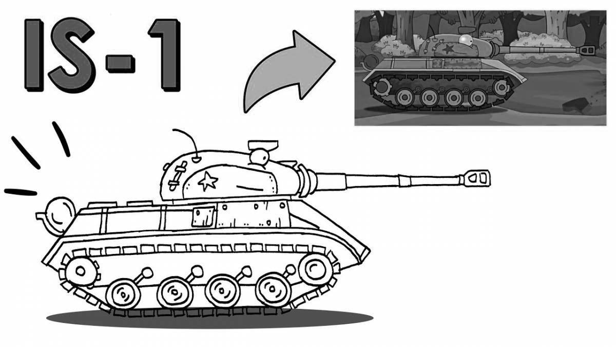 Tank dynamic karl 44 coloring book