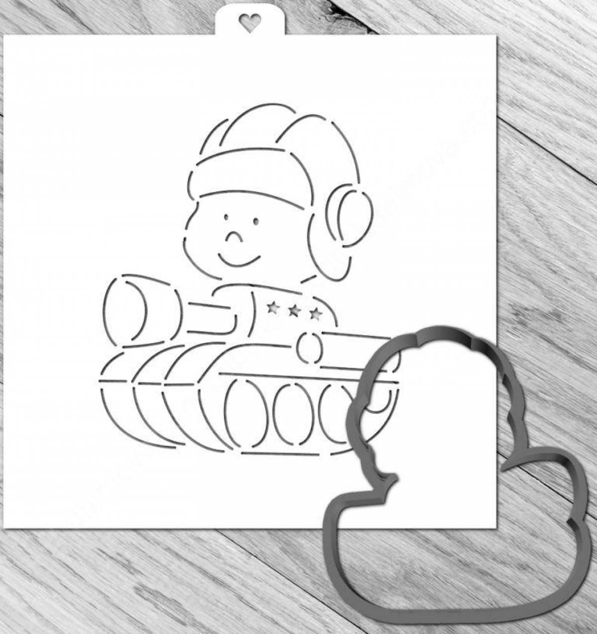 Playful gingerbread coloring page