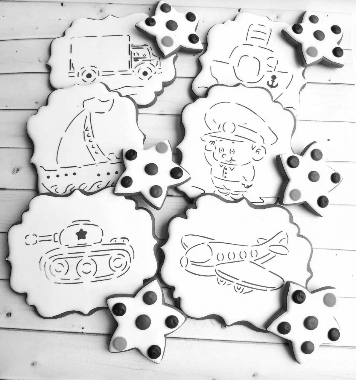 Rampant gingerbread coloring page