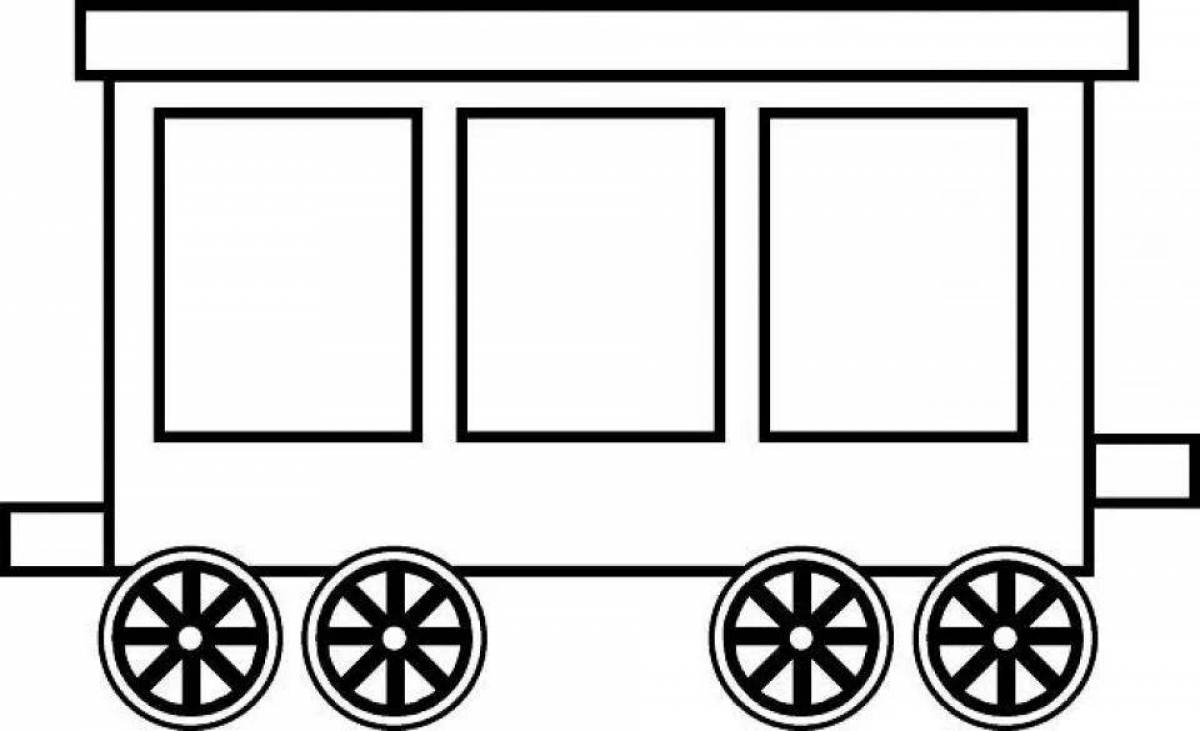 Фото Большой локомотив с вагоном