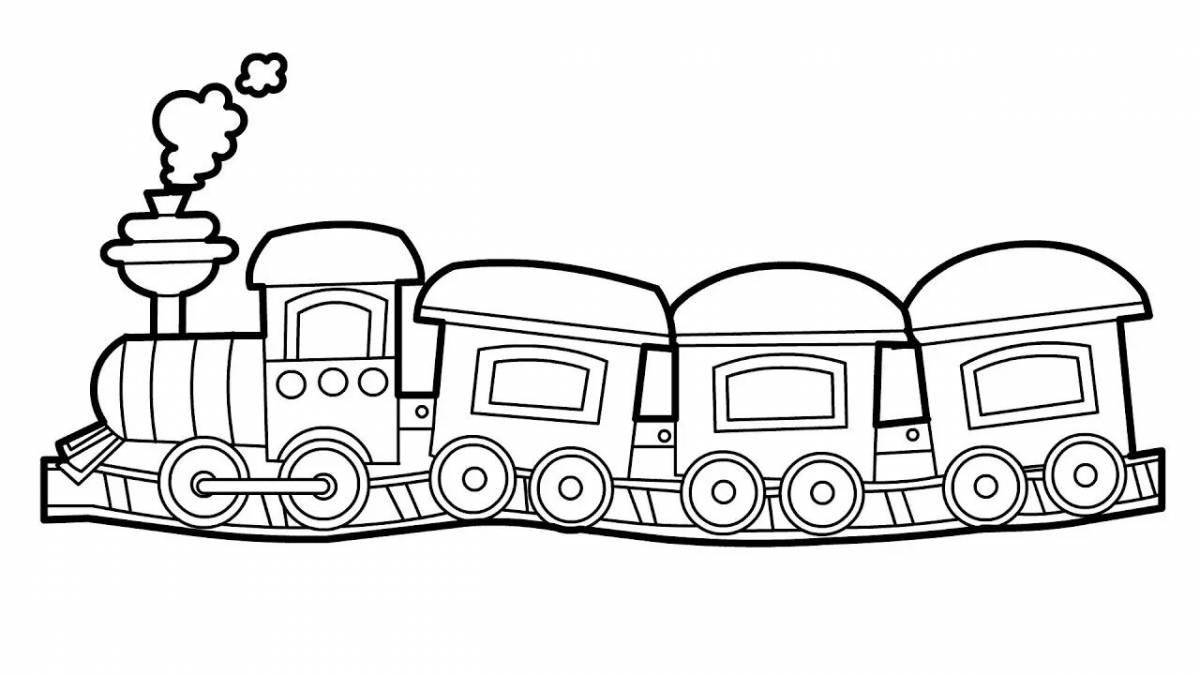 Изысканный локомотив с вагоном