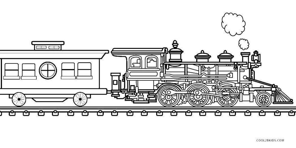 Фото Шикарный локомотив с вагоном
