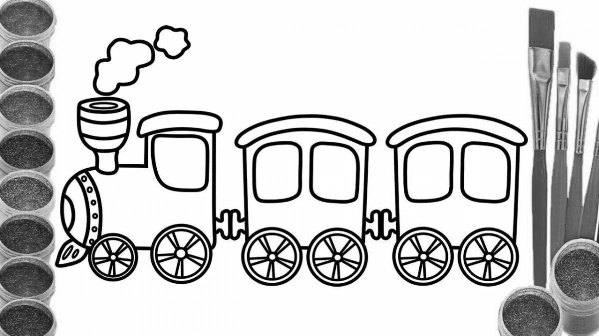 Delightful locomotive with wagon