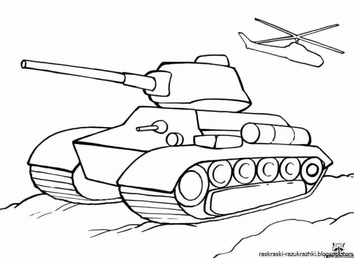 Фото Юмористическая раскраска танков