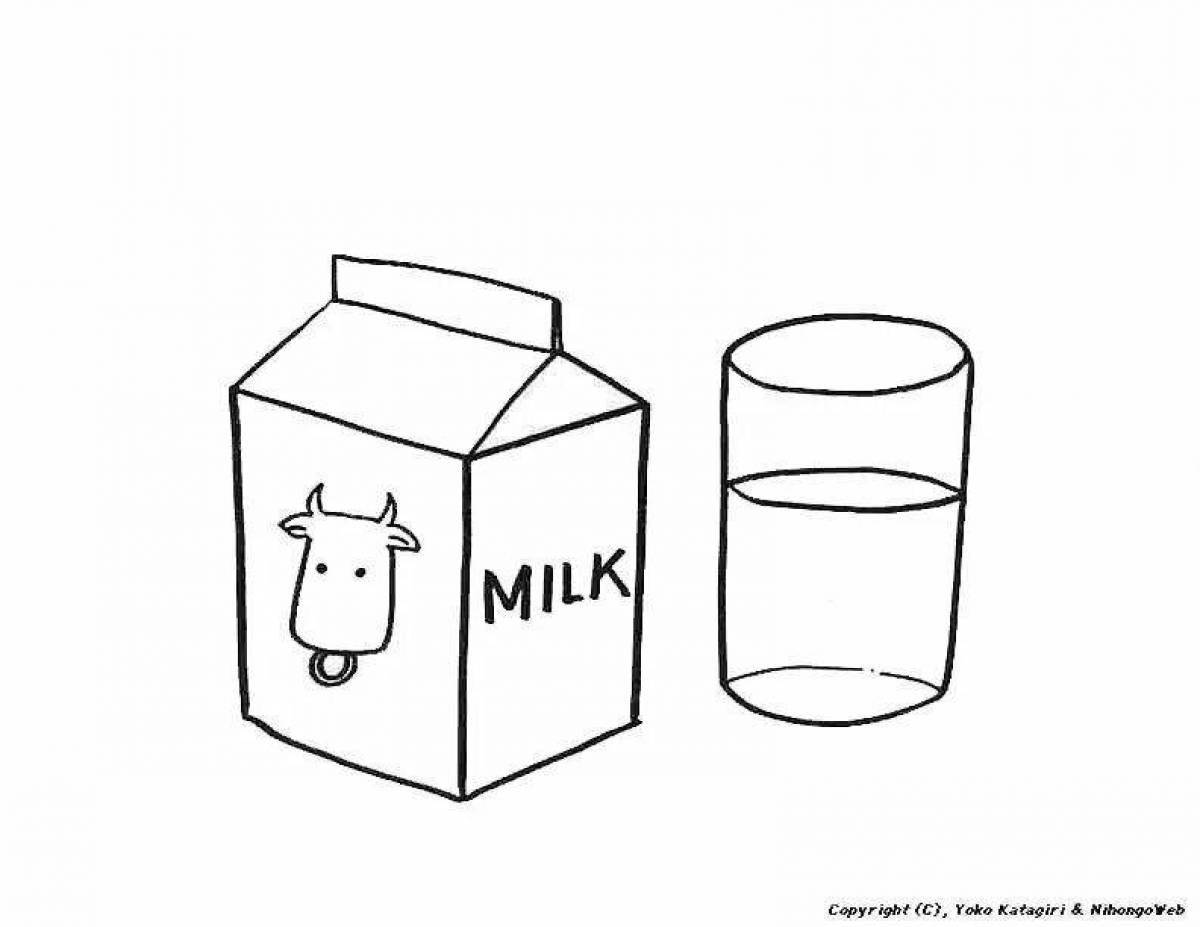 Rich milk coloring page