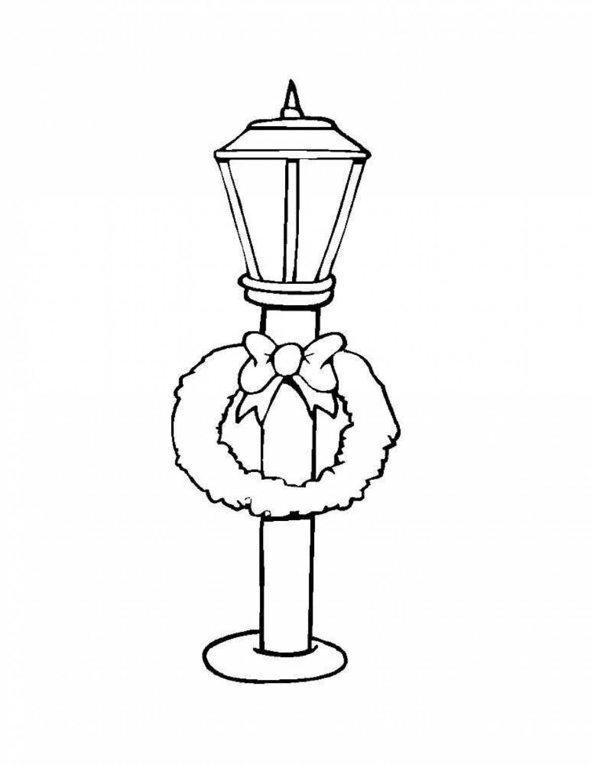 Фото Раскраска украшенная лампа