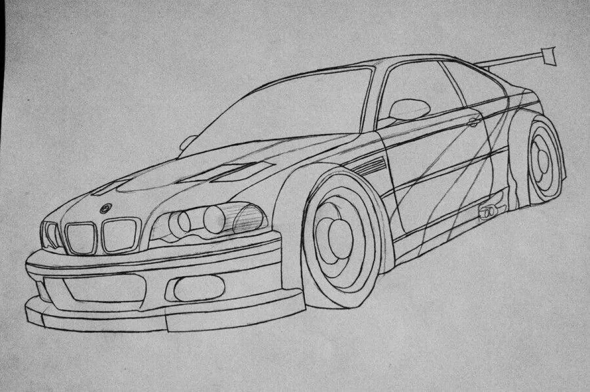 Как нарисовать bmw m3