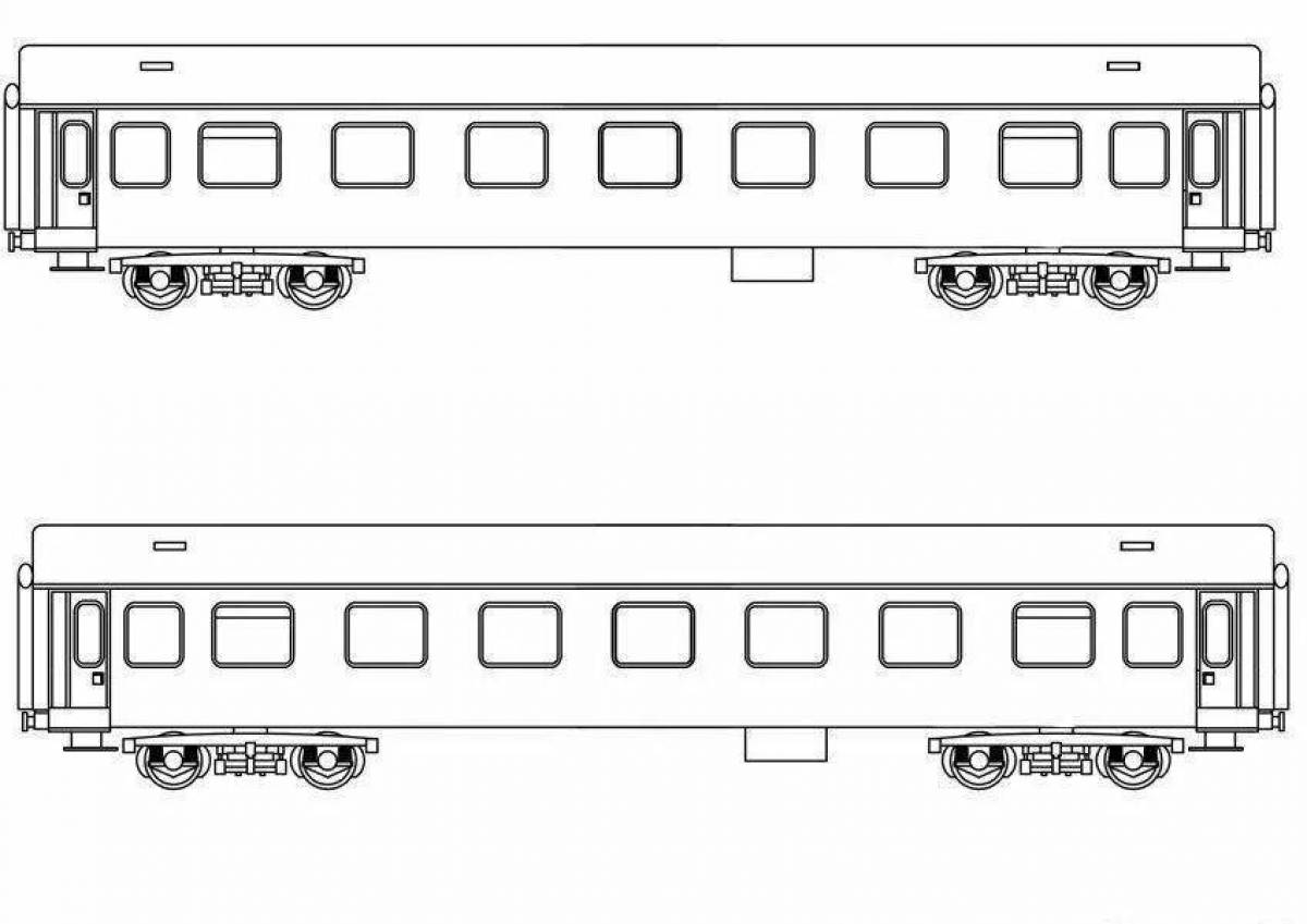 Вагон поезд раскраска