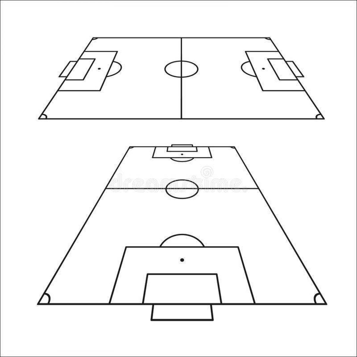 Разметка футбольного поля вектор