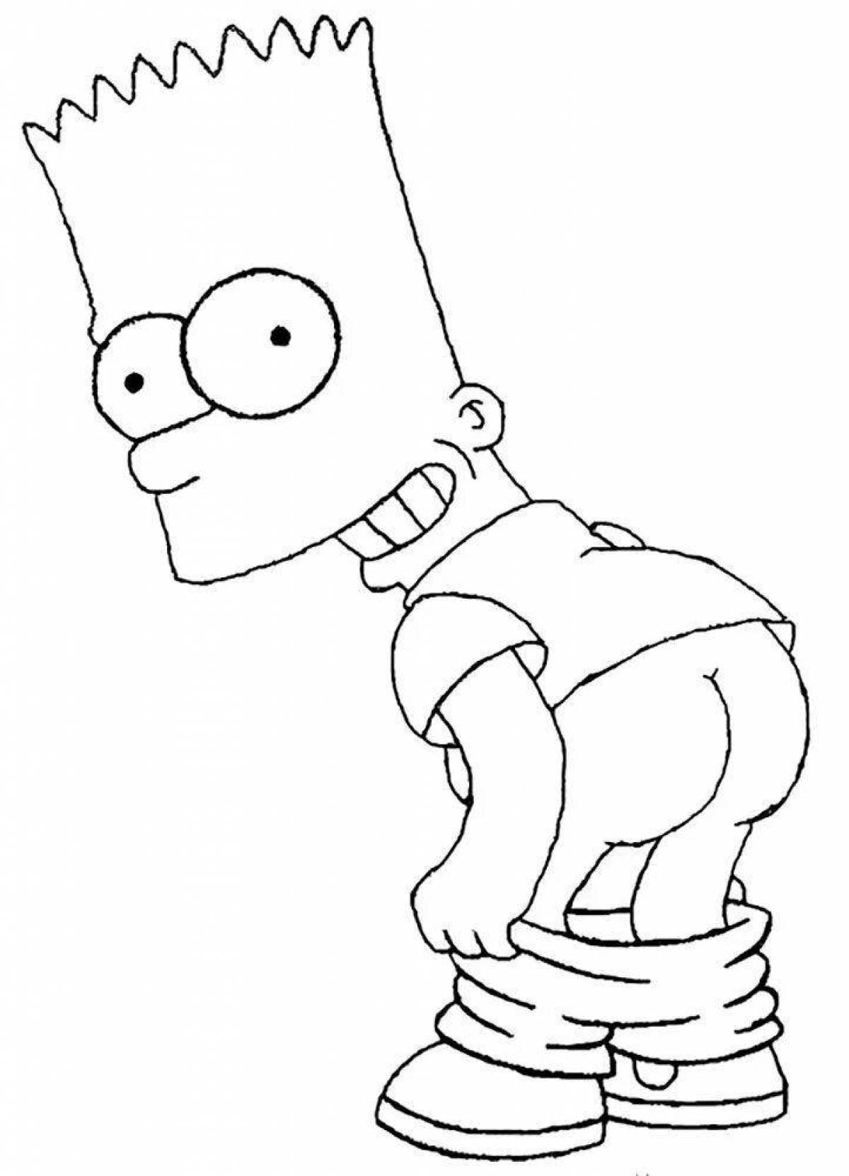 Bart simpson para pintar