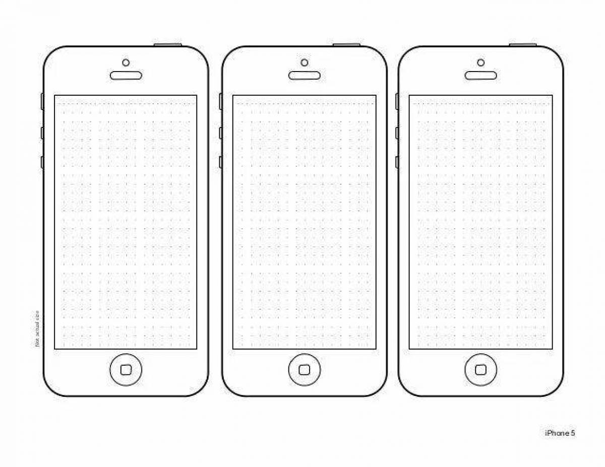 Как нарисовать бумажный айфон