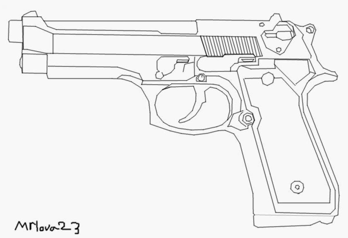 Desert eagle рисовать