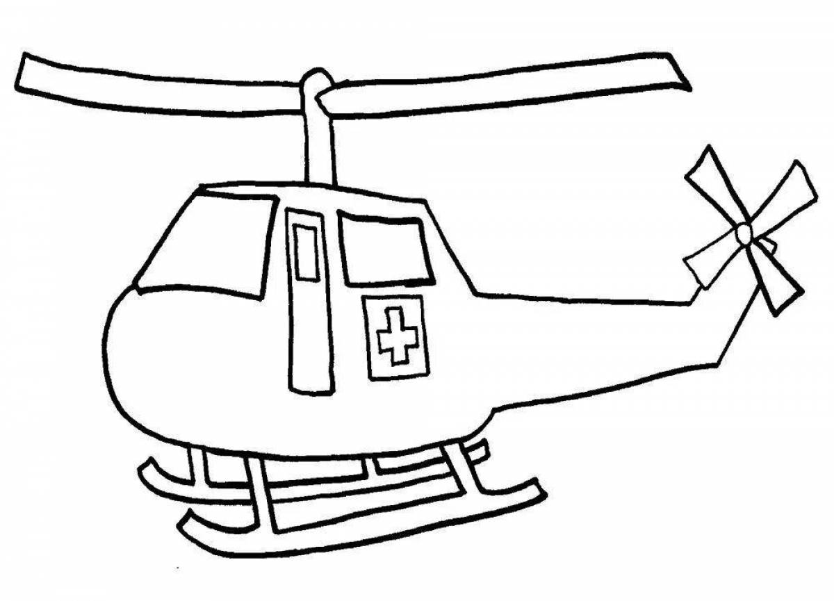 Coloring nice helicopter