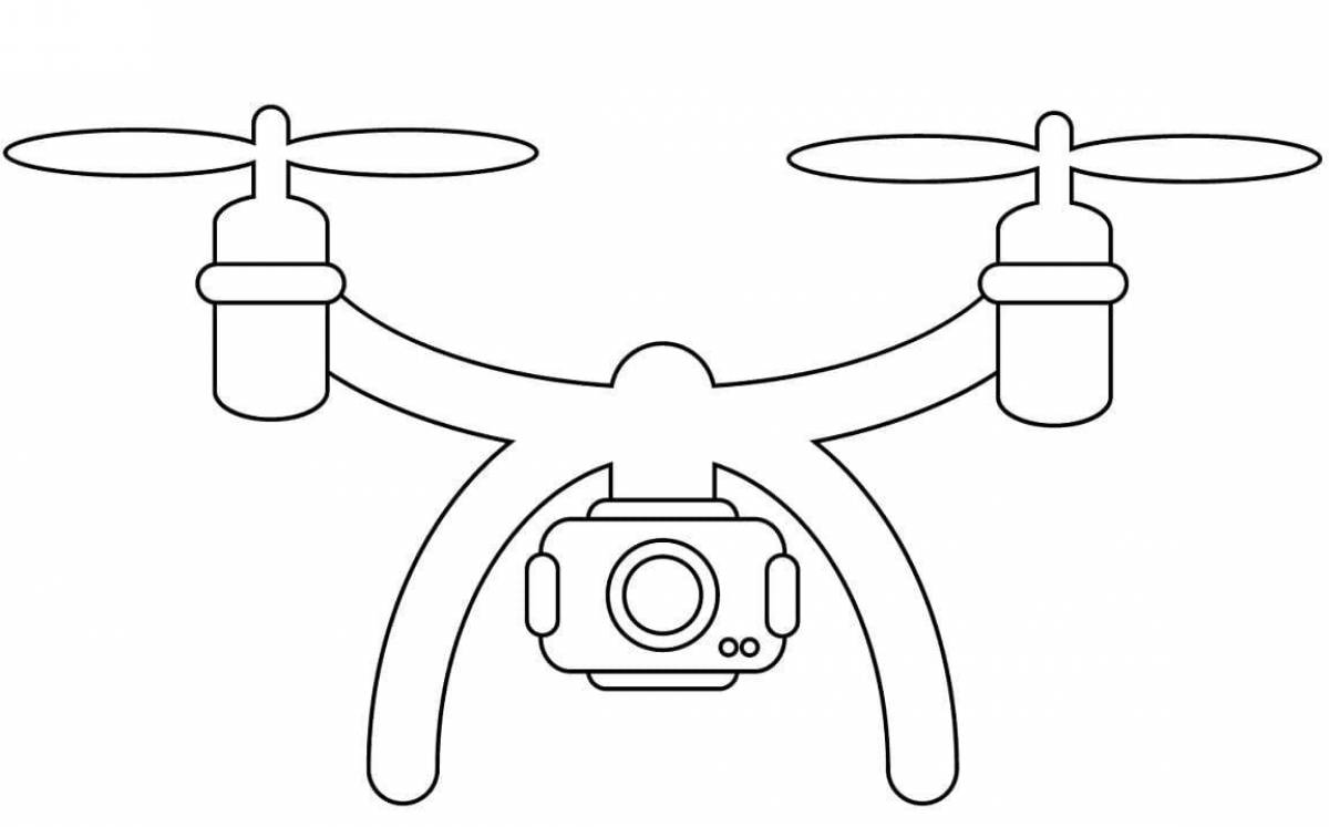 Shine drone coloring page