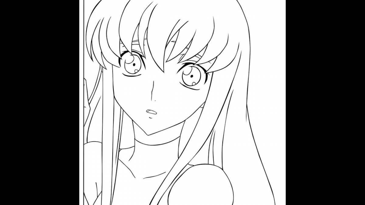 Amazing anime code coloring page