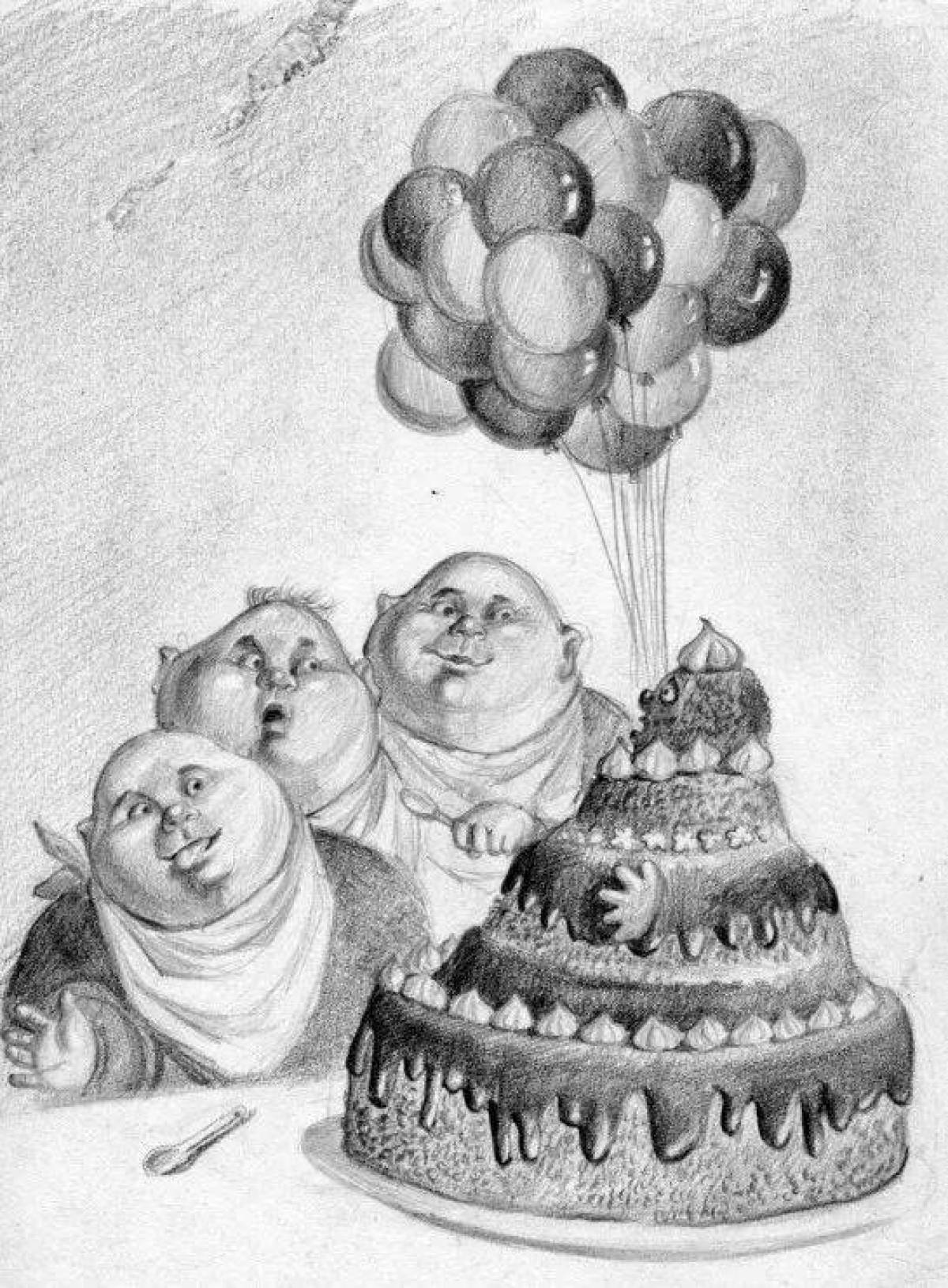 Фото Пухлые раскраски три толстяка