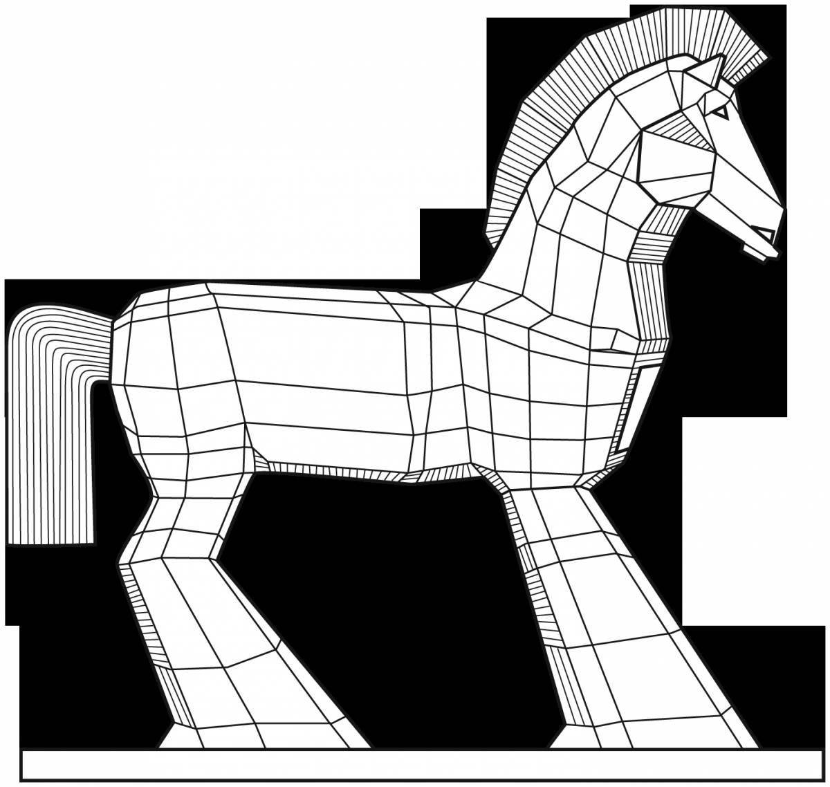 Фото Элегантная раскраска троянский конь