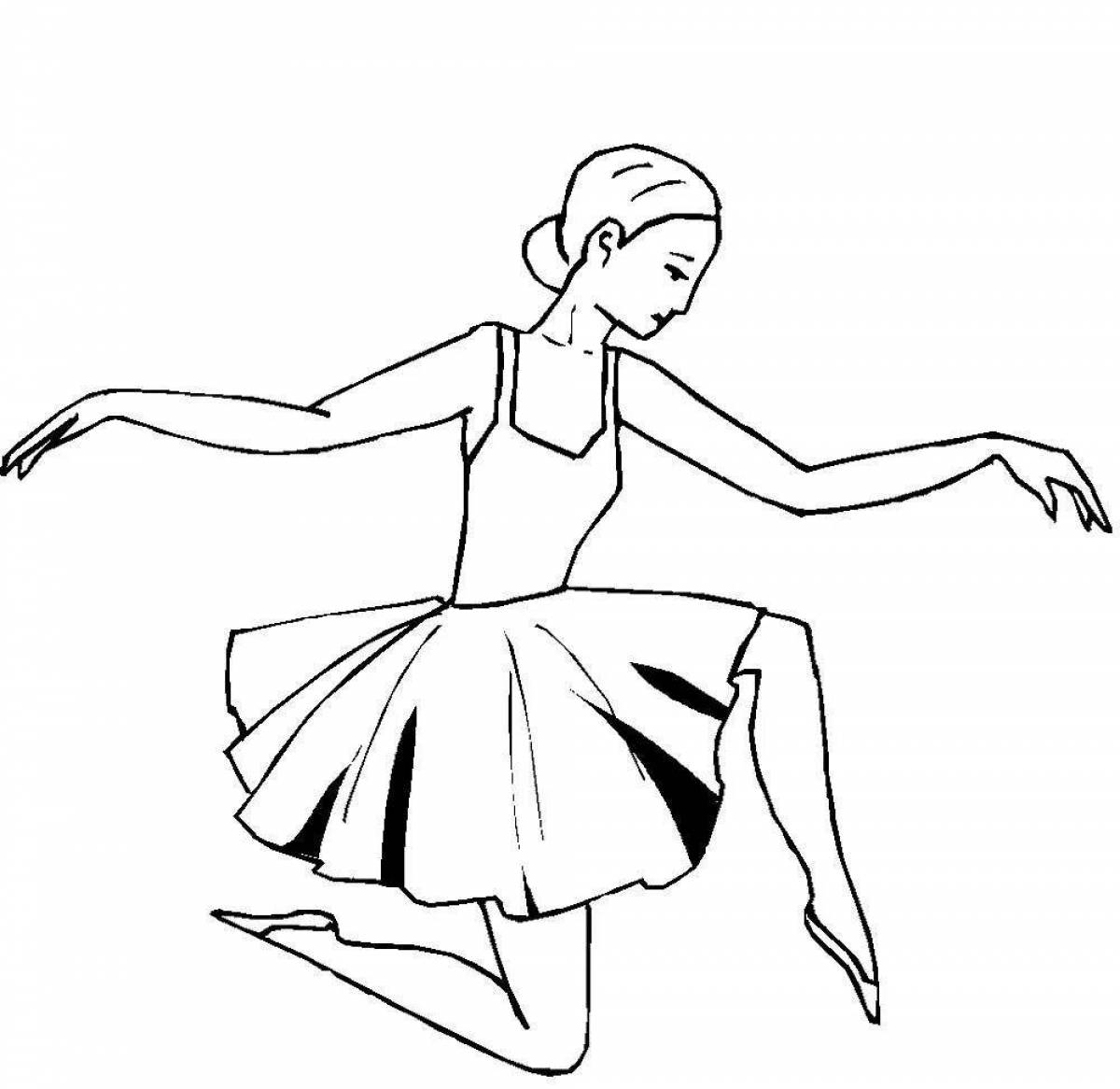 Фото Раскраска танцующая девушка