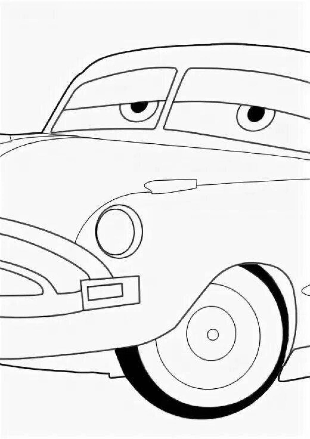 Doc Hudson's vibrant coloring page
