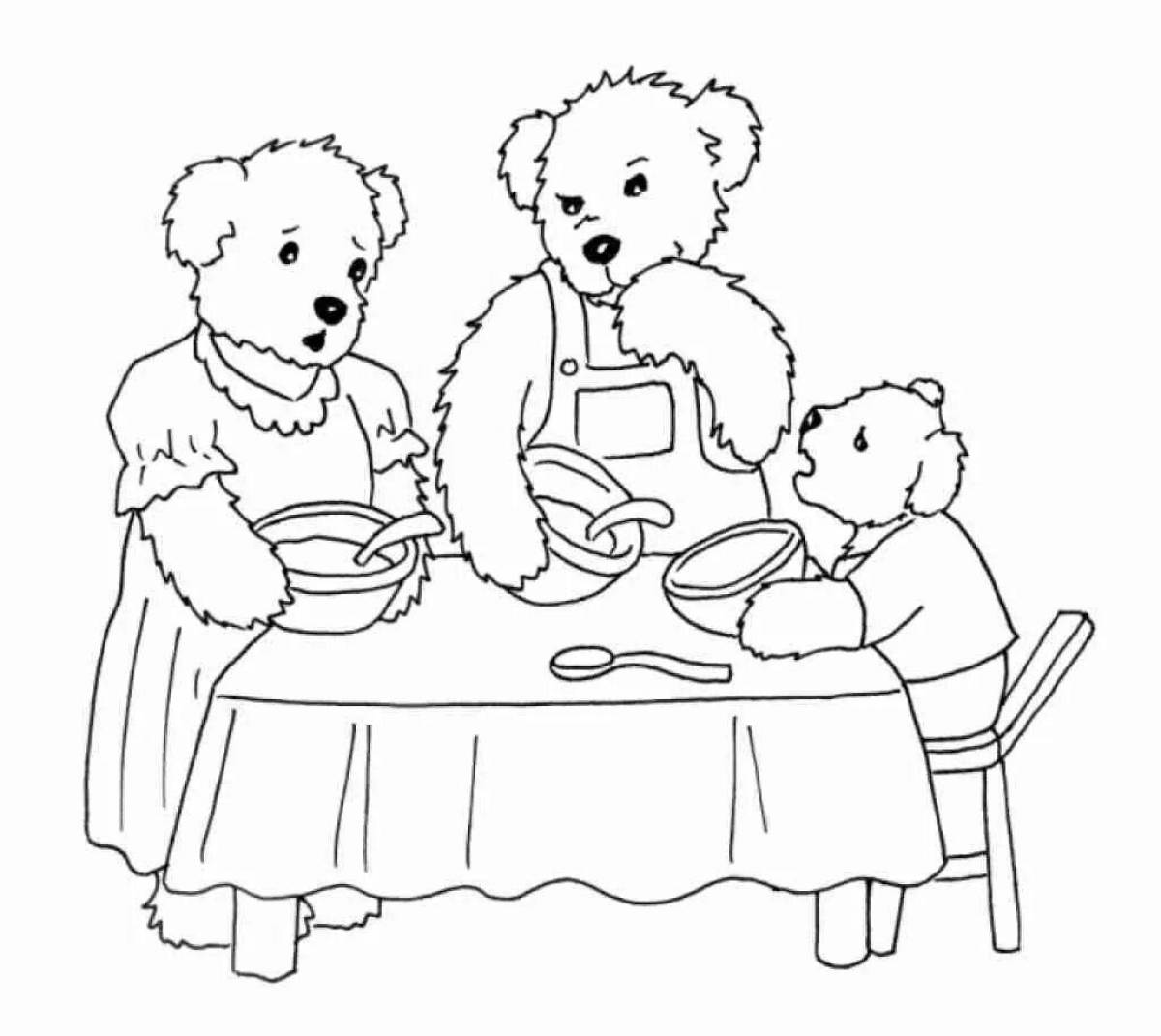 Color-explosion 3 bears coloring page